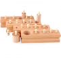 Petits Emboîtements Cylindriques en Bois - nido montessori - sensoriel - jouet en bois bébé enfant