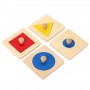 Puzzles de 4 Formes Géométriques - Nido - matériel montessori - jeux éducatif - apprentissages bébé
