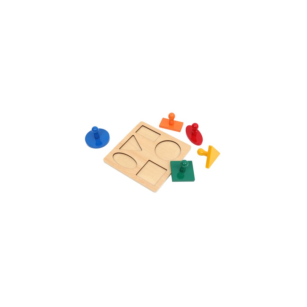 Puzzles de 5 Formes Géométriques - Nido - matériel montessori - jeux éducatif - apprentissages bébé