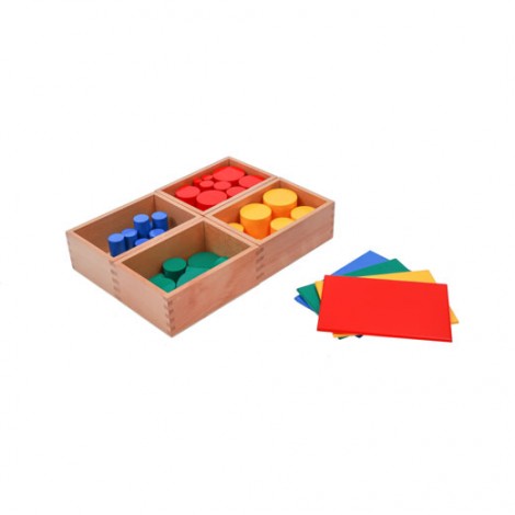 Jeu des cylindres colorés - Jeux Montessori - Couleur Garden