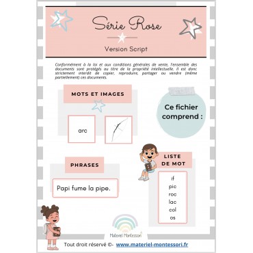 SÉRIE ROSE script (produit numérique)