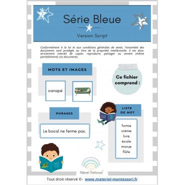 SÉRIE BLEUE script (produit numérique)