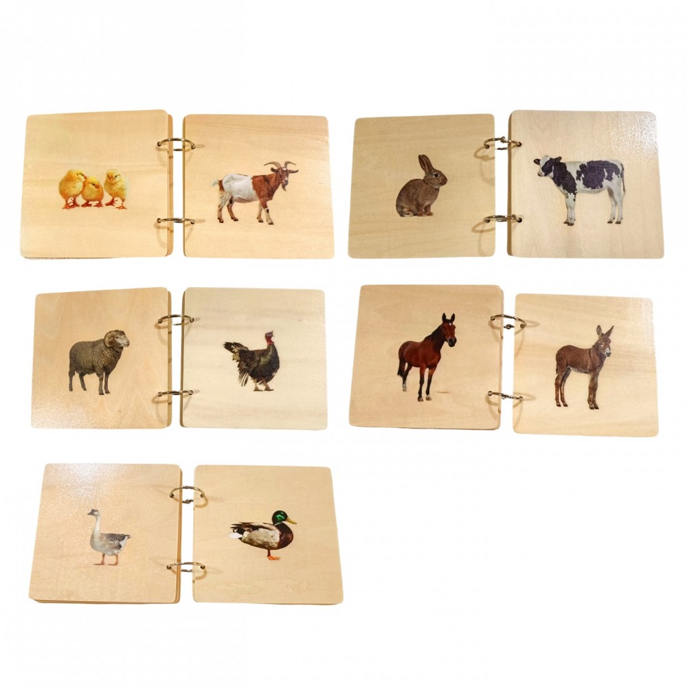 LIVRE EN BOIS - les animaux de la ferme