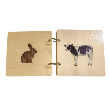 LIVRE EN BOIS - les animaux de la ferme